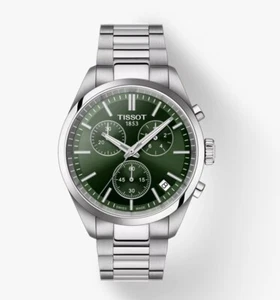 New Tissot PR100 T150.417.11.091.00 40mm Mens Green Dial 100% NEW WITH BOX - Picture 1 of 7