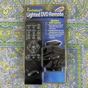Intec PlayStation 2 PS2 Lighted DVD Remote Control Wireless NEW NOS Sealed - Picture 1 of 7