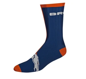 Denver Broncos Football Women's Casual Navy & Orange Crew Socks - Picture 1 of 1
