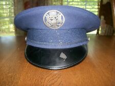 1987 US AIR FORCE USAF Blue Dress Uniform HAT CAP Service Man's sz 7 by Bancroft