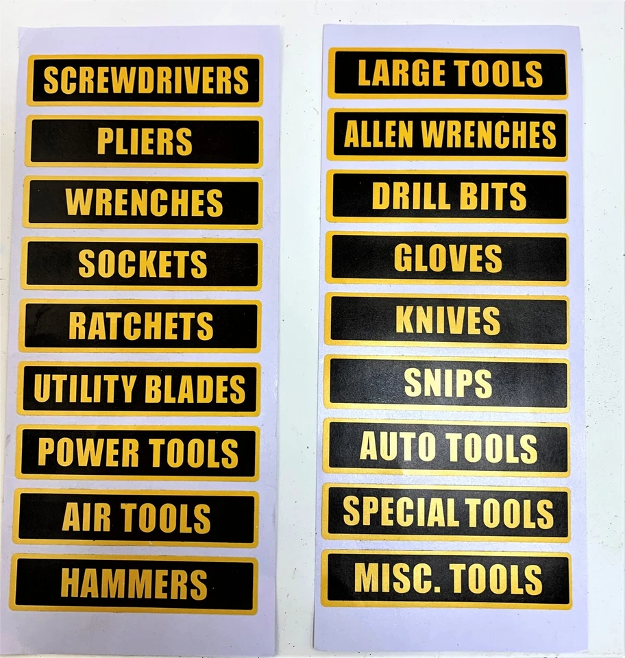 Decals 18 pieces  for D-Walt pack out system peel and stick works on all boxes - Image 1 of 1