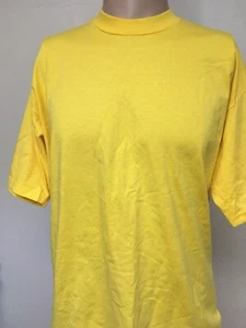Vintage 80s JERZEES 50 50 HEAVYWEIGHT YELLOW T SHIRT NEVER WORN USA Made XL - Bild 1 von 11