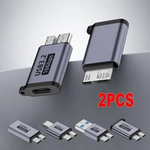 2PCS Data Transmission USB C Female to Micro B OTG Adapter for Samsung Note3/S5 - Picture 1 of 7