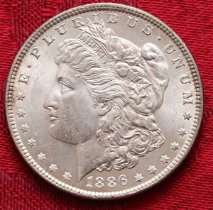 1886-P Morgan 90% Silver Dollar - Picture 1 of 12