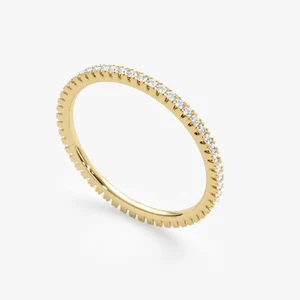 0.65CT Round IGI Lab Grown FG Diamond Her Eternity Band Wedding Ring 14K Gold - Picture 1 of 8