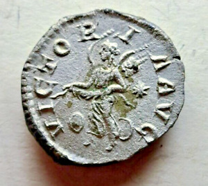 Pièce d'argent romaine antique authentique Héliogabale 218-222 denier parfaite