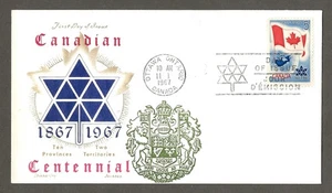 first day , Chickering Oversea mailer, unaddressed 1967 centennial, flag [643 - Picture 1 of 1