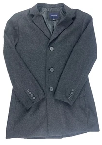 Braveman Herren Mantel Tailored 2XL Anthrazit Wollmischung Einreiher Jacke - Bild 1 von 24