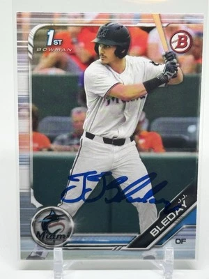 2019 Bowman Draft J.J. Bleday Rookie Oakland A’s #BD-150 1st SIGNED - Image 1 of 2