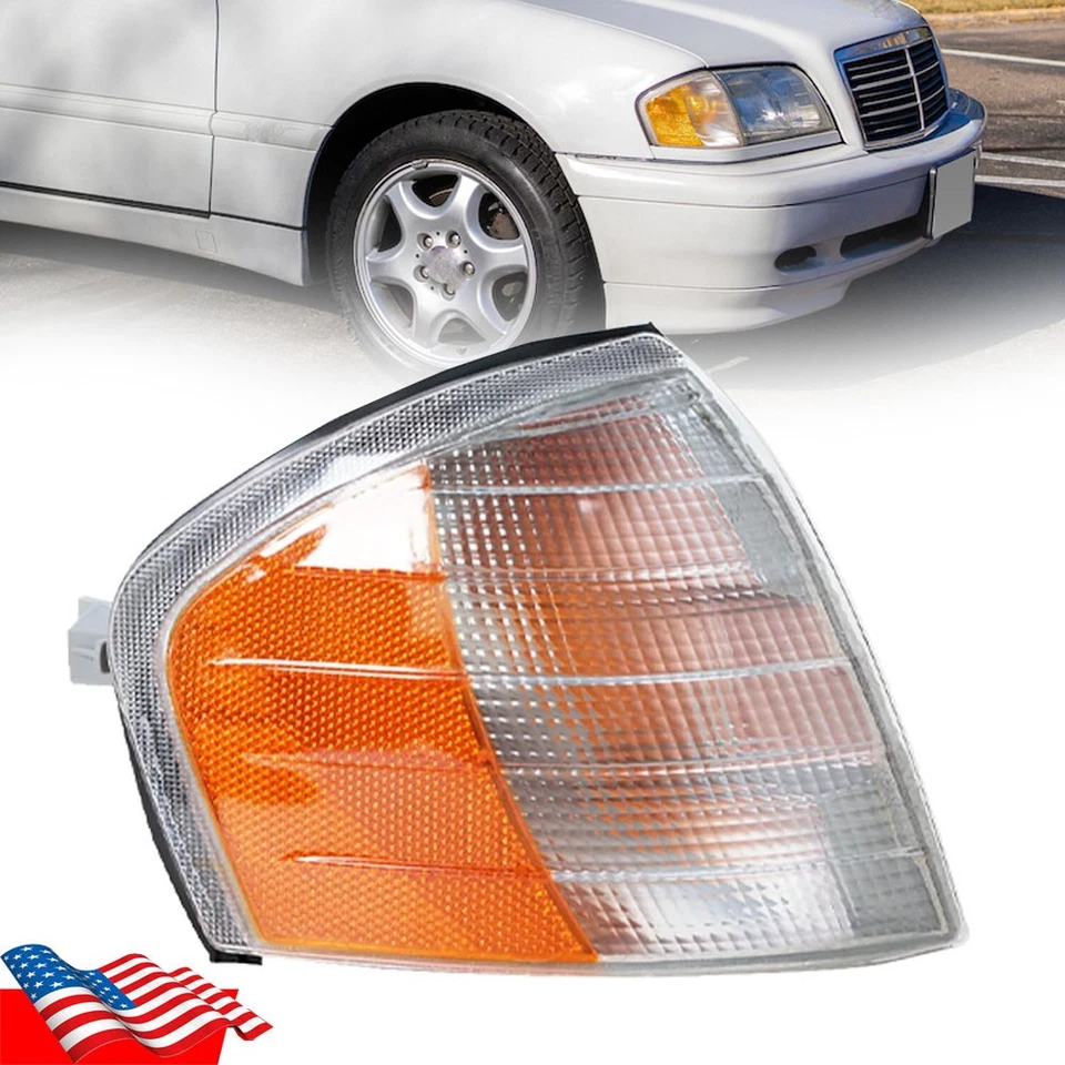 Luz de señal de giro de estacionamiento marcador de esquina pasajero para Mercedes Clase C 1994-2000 Foto 1 de 4