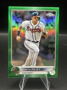 AUSTIN RILEY 2022 Topps Chrome # 116 Green Refractor /99 Atlanta Braves - Picture 1 of 2
