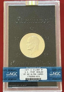 🔥1971-S EISENHOWER NGC PF69 UC - NGC GRADED MINT SEALED FS-401 PEG LEG!🔥 - Picture 1 of 3