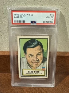 1952 Topps Look 'N See #15 Babe Ruth (SP) - PSA 4 (EX-MT) - Picture 1 of 2