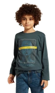 Kid Boys' Long Sleeve Graphic Tee Size 5-12 - Picture 1 of 2