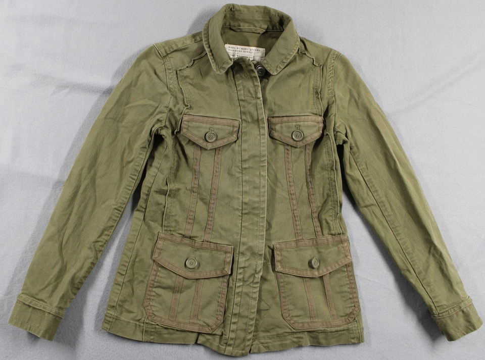 Chaqueta Marc by Marc Jacobs para mujer talla 2 verde ropa de trabajo utilitaria bolsillos de algodón Foto 1 de 4