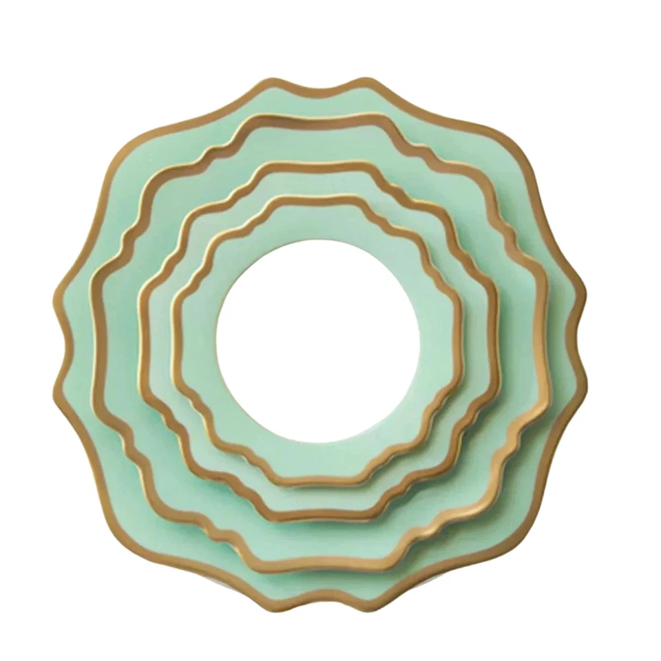 Luxuriöses Sonnenblumen Design mit Goldrand 4tlg - Bild 1 von 1