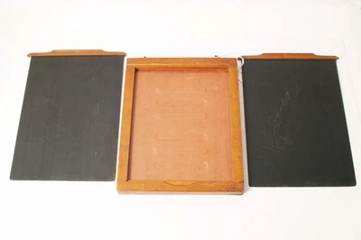 C13534 ~ 6.5x8.5 c.1900 ANTIGUO Soporte de Placa Completa OD 18.5x195x248mm - USADO Foto 1 de 4