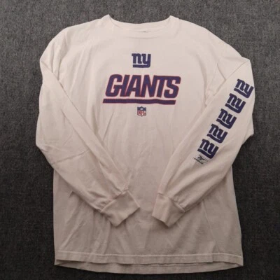 Camiseta New York Giants Juvenil XL 18-20 Manga Larga Blanca Reebok Deportes Fútbol  Foto 1 de 4