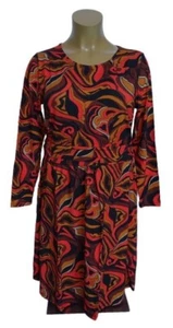 NEU Übergröße Damen Langarm Stretch Kleid tolle Farb.-u. Musterkombination Gr.48 - Bild 1 von 3