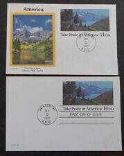 1987 United States 14c Stamped Silk Card & Normal Card cd Jackson WY