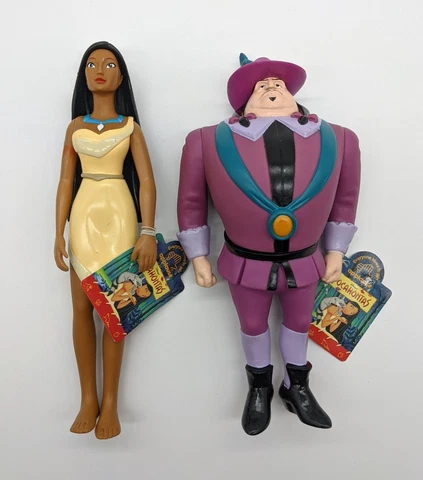 Vintage Disney Applause Pocahontas & Ratcliffe 10" Vinyl Doll Lot Of 2 With Tags Cover