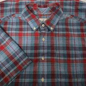 Camicia Johnnie-O da appendere uomo blu medio rosso a quadri con bottoni casual - Foto 1 di 4