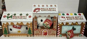 Sanrio Hello Kitty Christmas Gingerbread House Nogginz Pillow Plush Blanket Lot - Picture 1 of 11