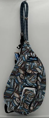 KAVU Original Rope Sling Bag Polyester Crossbody Backpack Fine Feathers NEW! - Image 1 of 4
