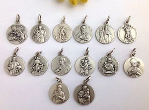 THE PATRON SAINTS - 925 STERLING SILVER MEDALS - FIND YOUR FAVORITE SAINTS  - Picture 1 of 22