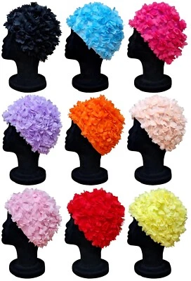 BLUE REEF Virgo polyester Elástico Natación Gorro Flor Pétalos Sintético Diseño