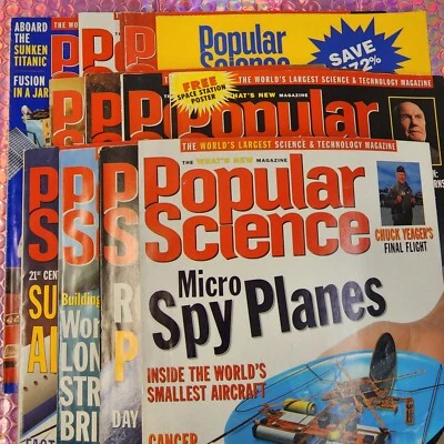 1998 Popular Science Magazine Lot Complete Full Year Vintage Print Ads VTG - Image 1 of 4