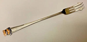 EXQUISITE PLATE FANCY 7 1/4 INCH FORK THREE PRONGS HALIFAX - Picture 1 of 7