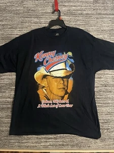 Vintage Kenny Chesney 2004 Tour T-Shirt Mens XL Black Guitars Tiki Bars Tee - Picture 1 of 17