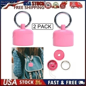 2pk Jewelry Holder Keychains - Great for Sports! Never Lose Jewelry Again - Pink - Picture 1 of 12