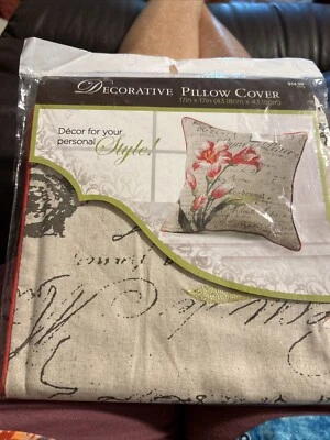 Embroidered Pillow Cover - 17" Square - Image 1 of 4