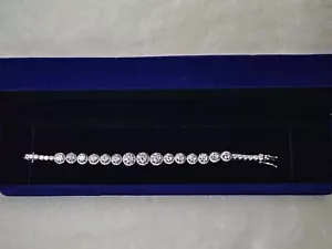 6.5mm 10ct Moissanite Tennis Bracelet S925 Sterling Silver 6in Pass Tester - Picture 1 of 4