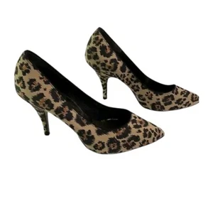 Frederick's Of Hollywood Womens Leopard Print Pointed Toe High Heels Size 6.5 M - Picture 1 of 13