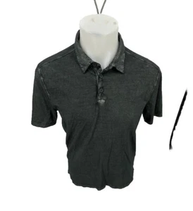 Camisa polo mediana John Varvatos para hombre manga corta aspecto descolorido algodón 47-4 - Imagen 1 de 8