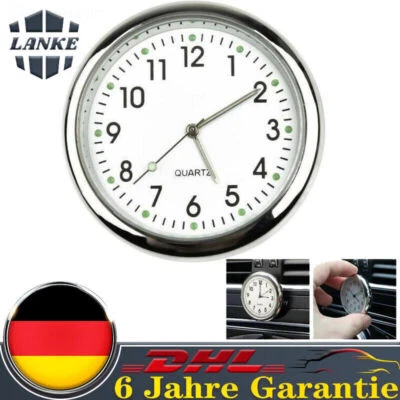 Auto Uhr Mini Quarz Analog Auto Armaturenbrett Zeitanzeige Nachtleuchtende - Bild 1 von 4