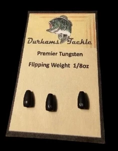 Durhams Tackle Premier Tungsten Flipping Weight Anodized black 1/8oz (3 pack) - Imagen 1 de 1