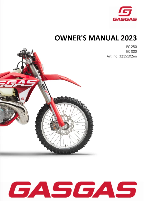 GASGAS 2023 - EC 250 300- OWNERS MANUAL - REPRINTED - Image 1 of 1