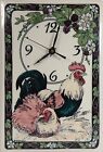 Santa Barbara Wall Clock Rooster Chicken Ceramic Original Country Vintage 