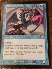 Spiketail Drake Prophecy Mtg card Mint Condition