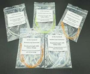 Clear or Orange Braided Loop Connectors (30lb or 50lb Breaking Strength) - Picture 1 of 6
