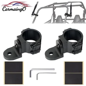 2x Adjustable Flag Mount Bracket for UTV ATV RZR LED Whip Light Bar 1.75" to 2'' - Picture 1 of 14