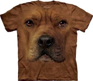 The Mountain Pit Bull Dog American Terrier Pitbull Cute Dogs Cotton Shirt S-2X - Picture 1 of 3
