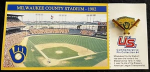 MILWAUKEE BREWERS commemorative pin new in wrap with backing card 1982 ALCS - Picture 1 of 3