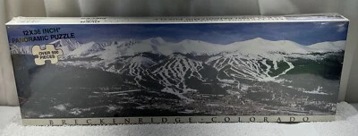 Breckenbridge Colorado 12" x 36" Panoramic 500 Piece Sk Resort Jigsaw Puzzle NEW - Image 1 of 3