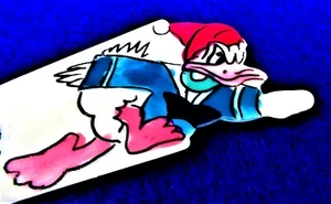 1952 SOUVENIR CELLULOID HAND PAINTED DISNEY DONALD DUCK LETTER OPENER - LONG BEA - Picture 1 of 6