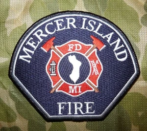 Original Mercer Island Washington Fire Department Embroidered Sleeve Patch - Picture 1 of 1